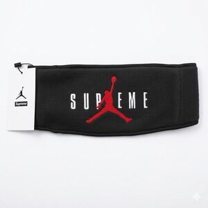 Supreme x Jordan Headband Polartec Fleece Black FW24 Embroidered NWT OSFM New